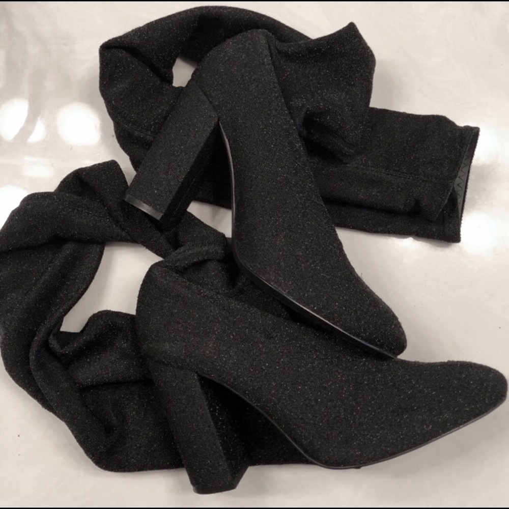 Zara Sparkle Thigh High Boot sz 7